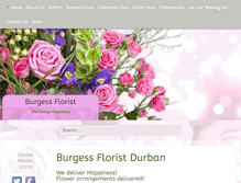 Tablet Screenshot of burgessflorist.co.za